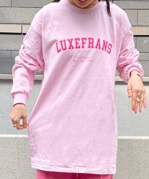 ECRIRE（エクリール）の「【komiコラボ】GILDANロゴプリントロンT（Tシャツ/カットソー・レディース・オフホワイト/ピンク/ブルー・フリー）」の10枚目の写真