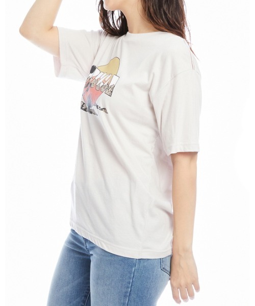 RVCA（ルーカ）の「RVCA レディース  JAY TREE Ｔシャツ【2022年春夏モデル】/ルーカ半袖Tシャツ（Tシャツ/カットソー・レディース・ナチュラル/ブラック・MEDIUM/X-SMALL/SMALL）」の5枚目の写真