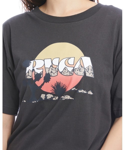 RVCA（ルーカ）の「RVCA レディース  JAY TREE Ｔシャツ【2022年春夏モデル】/ルーカ半袖Tシャツ（Tシャツ/カットソー・レディース・ナチュラル/ブラック・MEDIUM/X-SMALL/SMALL）」の3枚目の写真