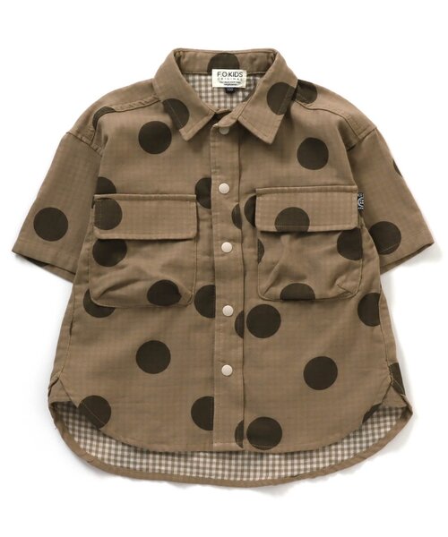 F.O.KIDS(エフオーキッズ)の「ワイドシャツ(シャツ/ブラウス・キッズ・ブラウン/ブラック/ベージュ・120/80/90/100/130/140/95/110)」の3枚目の写真