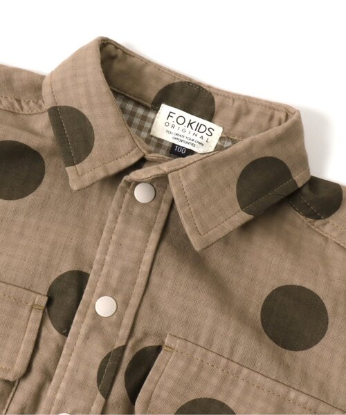 F.O.KIDS(エフオーキッズ)の「ワイドシャツ(シャツ/ブラウス・キッズ・ブラウン/ブラック/ベージュ・120/80/90/100/130/140/95/110)」の10枚目の写真
