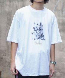 GLOSTER | 【人気NO.1ヒットシリーズ】DOG&CAT 犬猫オーバーサイズTシャツ(Tシャツ/カットソー)