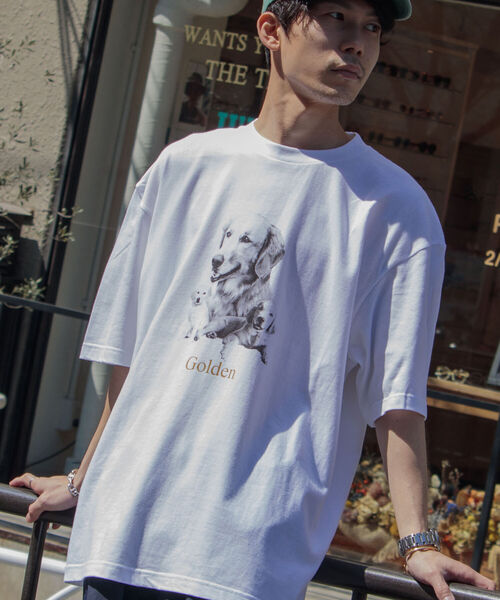 GLOSTER（グロスター）の「【人気NO.1ヒットシリーズ】DOG&CAT 犬猫オーバーサイズTシャツ（Tシャツ/カットソー・メンズ・ホワイト系その他/ホワイト系その他2/ホワイト系その他3/ホワイト系その他4/ホワイト系その他5/ホワイト系その他6・MEDIUM/LARGE）」の19枚目の写真