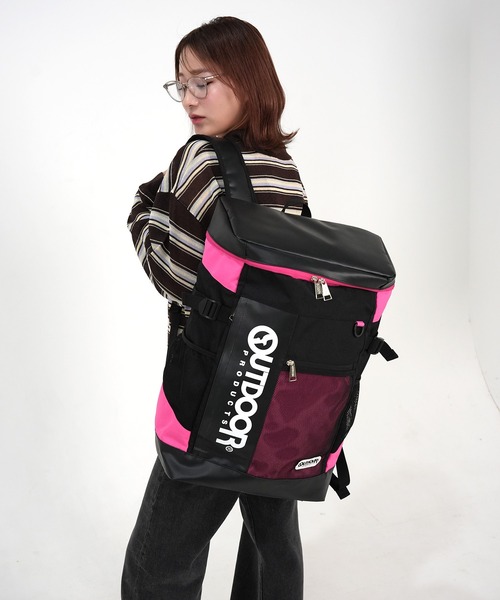 OUTDOOR PRODUCTS(アウトドアプロダクツ)の「30L 大容量 ボックスリュック(バックパック/リュック・メンズ・ホワイト/ブラック/ターコイズブルー/ライム/ラベンダー/ライトグリーン/ピンク/ブルー・フリー/フリ-/FREE)」の8枚目の写真