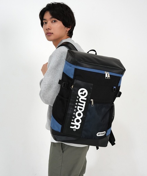 OUTDOOR PRODUCTS(アウトドアプロダクツ)の「30L 大容量 ボックスリュック(バックパック/リュック・メンズ・ホワイト/ブラック/ターコイズブルー/ライム/ラベンダー/ライトグリーン/ピンク/ブルー・フリー/フリ-/FREE)」の1枚目の写真
