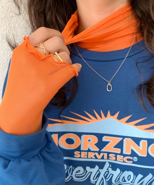 ABITOKYO（アビトーキョー）の「シースルーハイネックインナーカットソー（Tシャツ/カットソー・レディース・ブラック/アイボリー/グレー/グリーン/ブルー/イエロー/オレンジ/ピンク/ベージュ系その他/グレー系その他/ブルー系その他・M/L）」の11枚目の写真