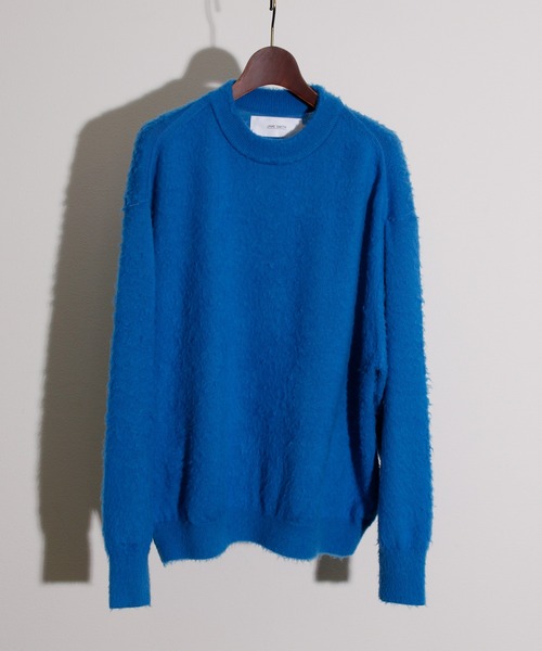 JANESMITH（ジェーンスミス）の「JANESMITH ジェーンスミス / 12G WASHABLE PILLING CREW NECK KNIT ウォッシャブルピリングクルーネックニット ビッグシルエットセーター / 22WKN-#411L（ニット/セーター・レディース・ブルー/ライラック/ミント・38）」の2枚目の写真