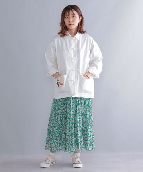MACOBER(マコバ)の「*【SHIPS別注】MACOBER: ワーク チャイナ ジャケット (セットアップ対応)(カバーオール・メンズ・オフホワイト/グレー/ネイビー/ブルー・MEDIUM/LARGE/SMALL)」の6枚目の写真