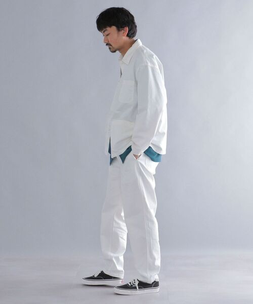 MACOBER(マコバ)の「*【SHIPS別注】MACOBER: ワーク チャイナ ジャケット (セットアップ対応)(カバーオール・メンズ・オフホワイト/グレー/ネイビー/ブルー・MEDIUM/LARGE/SMALL)」の12枚目の写真