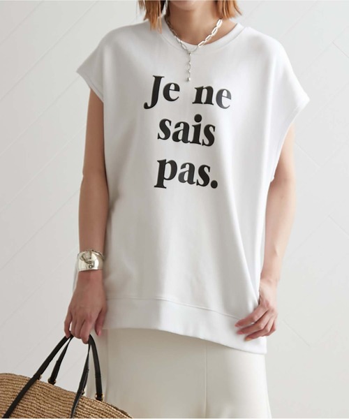 OUVRAGE CLASSE(ウヴラージュクラス)の「カットオフ裏毛プルオーバー(Tシャツ/カットソー・レディース・グレイッシュベージュ/ブラック/ホワイト・FREE)」の10枚目の写真