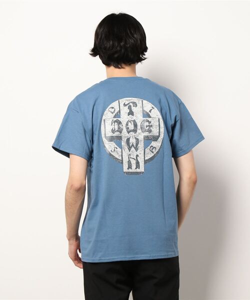 DOGTOWN（ドッグタウン）の「STONE CIRCLE S/S T-Shirts/DOGTOWN(ドッグタウン)半袖バックプリントTシャツ（Tシャツ/カットソー・メンズ・ホワイト/ブラック/インディゴブルー・MEDIUM/LARGE/X-LARGE）」の4枚目の写真
