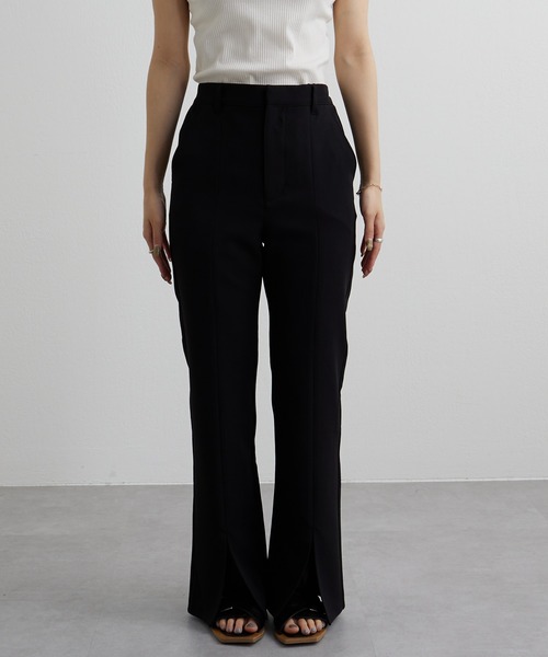 COLONY 2139（コロニートゥーワンスリーナイン）の「ストレッチイージーケアーパンツ / フレアパンツ（スラックス・レディース・ブラック/グレイッシュベージュ/グリーン・SMALL/MEDIUM/LARGE）」の15枚目の写真