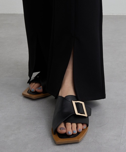 COLONY 2139（コロニートゥーワンスリーナイン）の「ストレッチイージーケアーパンツ / フレアパンツ（スラックス・レディース・ブラック/グレイッシュベージュ/グリーン・SMALL/MEDIUM/LARGE）」の20枚目の写真