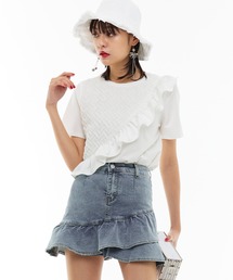 Narcissus | 【Narcissus】デニムミニフリルスカート(デニムスカート)