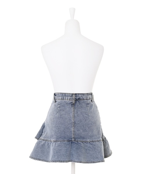 Narcissus（ナルシス）の「【Narcissus】デニムミニフリルスカート（デニムスカート・レディース・ブルー・FREE）」の8枚目の写真