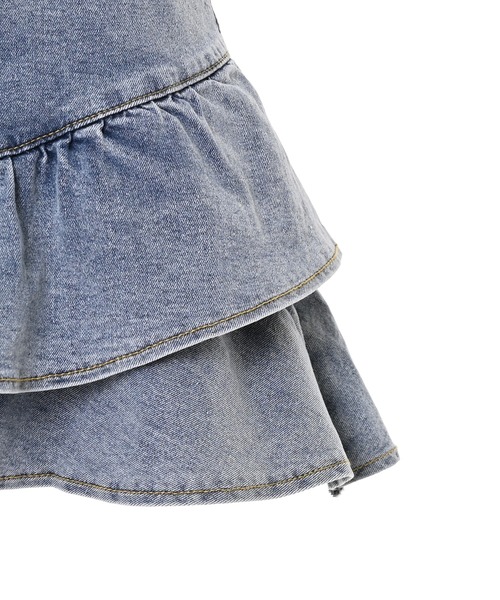 Narcissus（ナルシス）の「【Narcissus】デニムミニフリルスカート（デニムスカート・レディース・ブルー・FREE）」の9枚目の写真