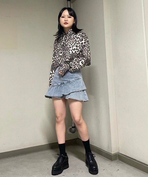 Narcissus（ナルシス）の「【Narcissus】デニムミニフリルスカート（デニムスカート・レディース・ブルー・FREE）」の10枚目の写真