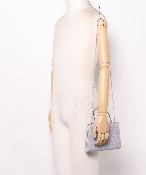LA VORAGINE(ラ ヴォラジネ)の「結婚式BAG ラメがま口クラッチバッグ 入学式 卒業式 成人式 パーティー セレモニー(クラッチバッグ・レディース・シルバー/ゴールド・FREE)」の21枚目の写真