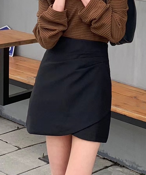 me+em select(ミームセレクト)の「【 選べる3サイズ/6色展開 】タックデザインレイヤードミニスカート【インナーパンツ付き】(スカート・レディース・ピンク/ライトブルー/アイボリー/ブラック/ブラウン/ダークベージュ・SMALL/MEDIUM/LARGE)」の20枚目の写真