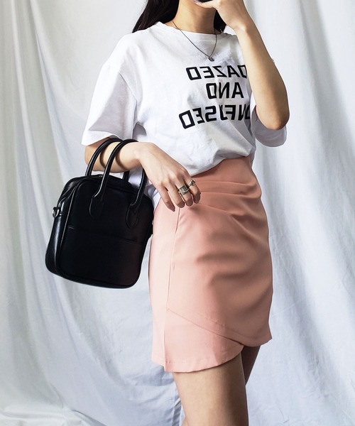 me+em select(ミームセレクト)の「【 選べる3サイズ/6色展開 】タックデザインレイヤードミニスカート【インナーパンツ付き】(スカート・レディース・ピンク/ライトブルー/アイボリー/ブラック/ブラウン/ダークベージュ・SMALL/MEDIUM/LARGE)」の12枚目の写真