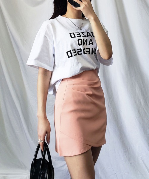 me+em select(ミームセレクト)の「【 選べる3サイズ/6色展開 】タックデザインレイヤードミニスカート【インナーパンツ付き】(スカート・レディース・ピンク/ライトブルー/アイボリー/ブラック/ブラウン/ダークベージュ・SMALL/MEDIUM/LARGE)」の7枚目の写真