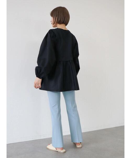 AMERICAN HOLIC（アメリカンホリック）の「コンシャススリーブティアードカットプルオーバー（Tシャツ/カットソー・レディース・オフホワイト/ブラック/ストライプ・M/L）」の10枚目の写真