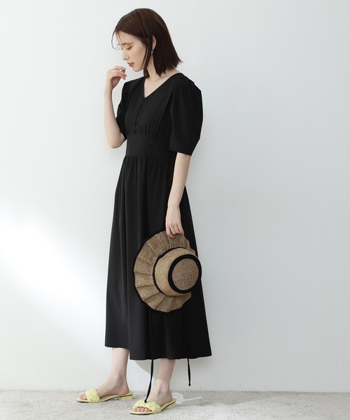 N.（N. Natural Beauty Basic）（エヌエヌナチュラルビューティーベーシック）の「◆ショルダータックワンピース（ワンピース・レディース・イエロー/ブラック/ライトグリーン/ブルー・MEDIUM）」の5枚目の写真