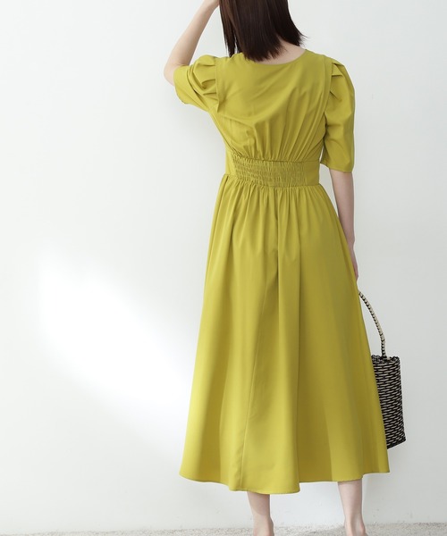 N.（N. Natural Beauty Basic）（エヌエヌナチュラルビューティーベーシック）の「◆ショルダータックワンピース（ワンピース・レディース・イエロー/ブラック/ライトグリーン/ブルー・MEDIUM）」の14枚目の写真