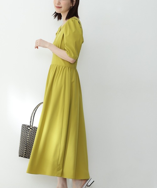 N.（N. Natural Beauty Basic）（エヌエヌナチュラルビューティーベーシック）の「◆ショルダータックワンピース（ワンピース・レディース・イエロー/ブラック/ライトグリーン/ブルー・MEDIUM）」の13枚目の写真