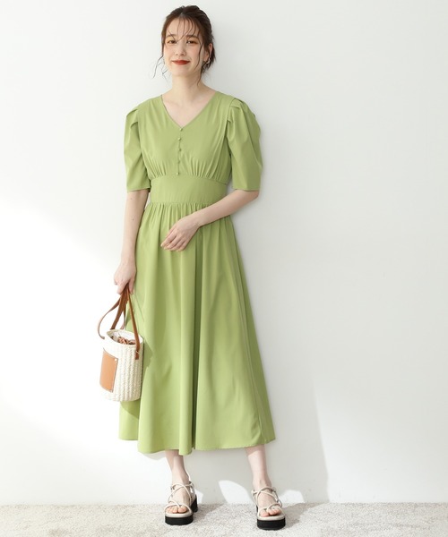 N.（N. Natural Beauty Basic）（エヌエヌナチュラルビューティーベーシック）の「◆ショルダータックワンピース（ワンピース・レディース・イエロー/ブラック/ライトグリーン/ブルー・MEDIUM）」の7枚目の写真