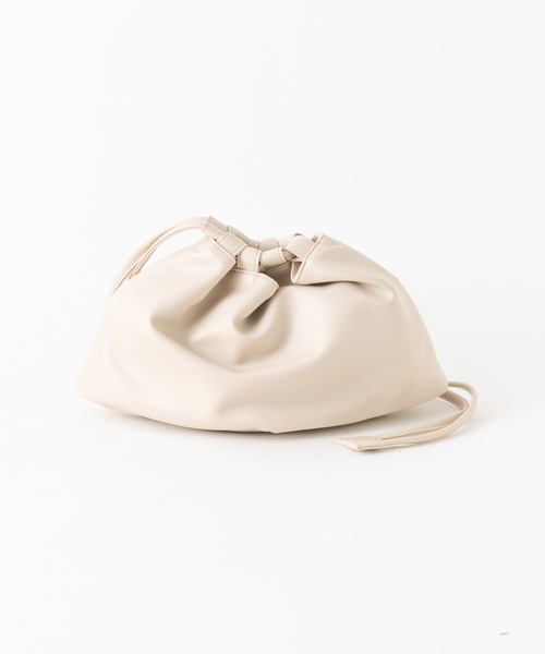 LOWELL things（ロウェル　シングス）の「ソフト巾着ミニトート（トートバッグ・レディース・クリーム/ホワイト/ベージュ/ブラック・フリー）」の21枚目の写真