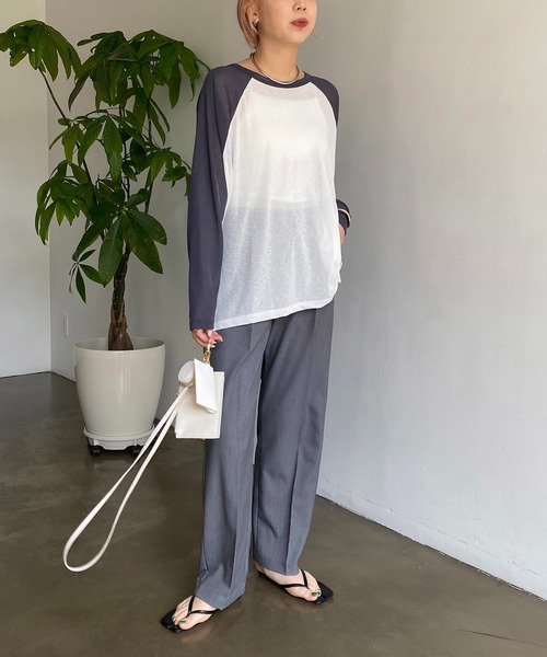 CAPRICIEUX LE'MAGE(カプリシューレマージュ)の「ラグランシアーTシャツ(Tシャツ/カットソー・レディース・オフホワイト/ベージュ・FREE)」の16枚目の写真