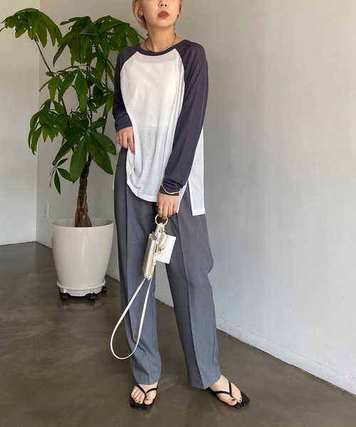 CAPRICIEUX LE'MAGE(カプリシューレマージュ)の「ラグランシアーTシャツ(Tシャツ/カットソー・レディース・オフホワイト/ベージュ・FREE)」の17枚目の写真