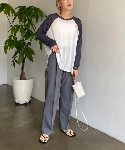 CAPRICIEUX LE'MAGE(カプリシューレマージュ)の「ラグランシアーTシャツ(Tシャツ/カットソー・レディース・オフホワイト/ベージュ・FREE)」の20枚目の写真