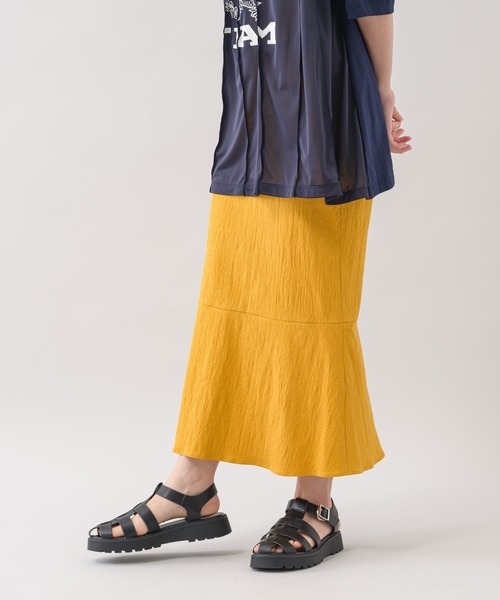 Paradise Picnic（パラダイスピクニック）の「ROSIEE 麻混マーメイドスカート（スカート・レディース・イエロー/オレンジ/グリーン・FREE）」の2枚目の写真