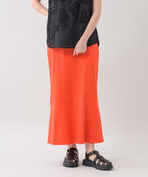 Paradise Picnic（パラダイスピクニック）の「ROSIEE 麻混マーメイドスカート（スカート・レディース・イエロー/オレンジ/グリーン・FREE）」の3枚目の写真