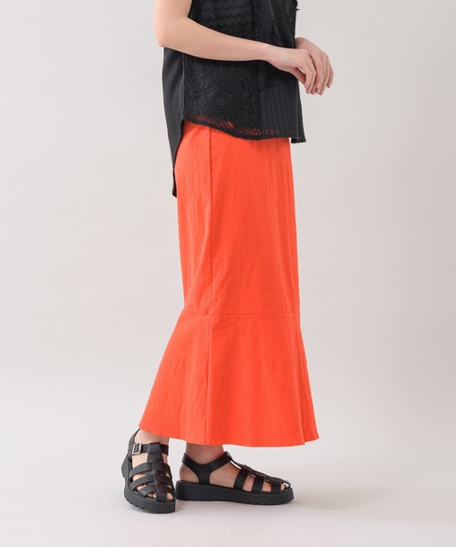 Paradise Picnic（パラダイスピクニック）の「ROSIEE 麻混マーメイドスカート（スカート・レディース・イエロー/オレンジ/グリーン・FREE）」の21枚目の写真