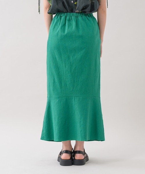 Paradise Picnic（パラダイスピクニック）の「ROSIEE 麻混マーメイドスカート（スカート・レディース・イエロー/オレンジ/グリーン・FREE）」の7枚目の写真