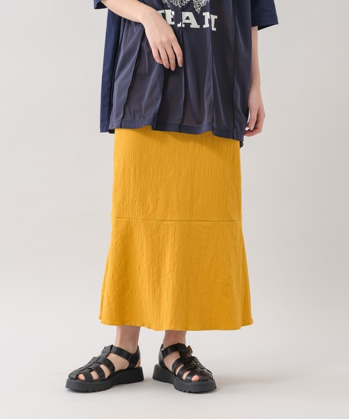 Paradise Picnic（パラダイスピクニック）の「ROSIEE 麻混マーメイドスカート（スカート・レディース・イエロー/オレンジ/グリーン・FREE）」の9枚目の写真