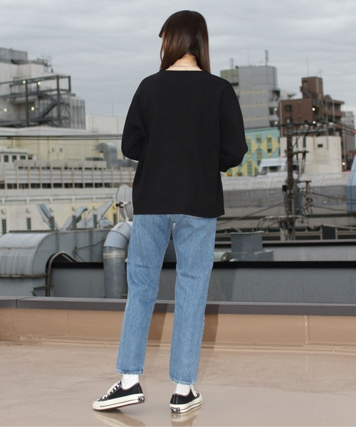 ORCIVAL(オーシバル)の「ORCIVAL/オーシバル コットンロード ワイドボートネックロングスリーブ ソリッド WIDE BOATNECK LONGSLEEVE SOLID B249 22AW(Tシャツ/カットソー・レディース・ウッド/ブルーグレー/ナチュラル/ブラック・1)」の8枚目の写真