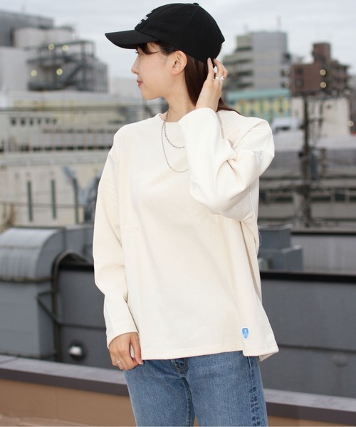 ORCIVAL(オーシバル)の「ORCIVAL/オーシバル コットンロード ワイドボートネックロングスリーブ ソリッド WIDE BOATNECK LONGSLEEVE SOLID B249 22AW(Tシャツ/カットソー・レディース・ウッド/ブルーグレー/ナチュラル/ブラック・1)」の10枚目の写真