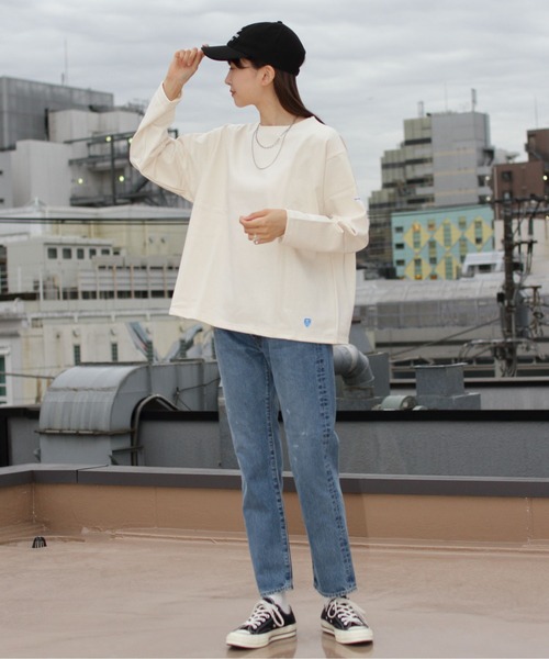 ORCIVAL(オーシバル)の「ORCIVAL/オーシバル コットンロード ワイドボートネックロングスリーブ ソリッド WIDE BOATNECK LONGSLEEVE SOLID B249 22AW(Tシャツ/カットソー・レディース・ウッド/ブルーグレー/ナチュラル/ブラック・1)」の11枚目の写真