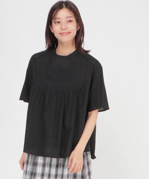 LBC(エルビーシー)の「india コード刺繍ブラウス(シャツ/ブラウス・レディース・ブラック/ホワイト・L/M)」の2枚目の写真