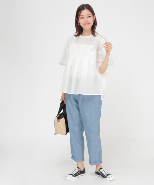 LBC(エルビーシー)の「india コード刺繍ブラウス(シャツ/ブラウス・レディース・ブラック/ホワイト・L/M)」の9枚目の写真