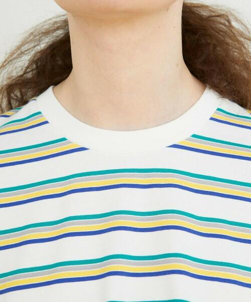 FRAPBOIS PARK（フラボアパーク）の「オーバーボーダー Tシャツ（Tシャツ/カットソー・レディース・ホワイト/ベージュ・1/2）」の9枚目の写真