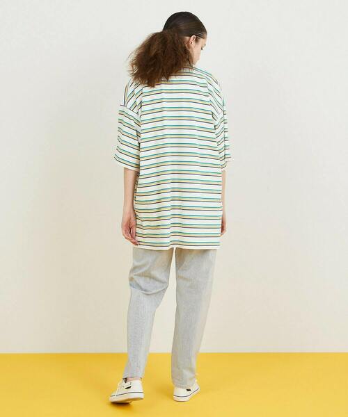 FRAPBOIS PARK（フラボアパーク）の「オーバーボーダー Tシャツ（Tシャツ/カットソー・レディース・ホワイト/ベージュ・1/2）」の7枚目の写真