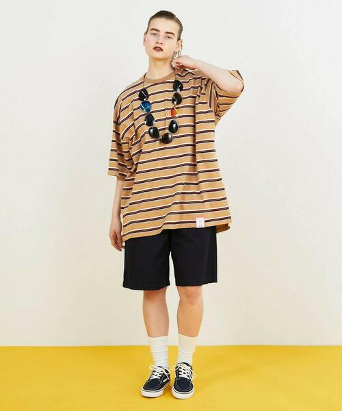 FRAPBOIS PARK（フラボアパーク）の「オーバーボーダー Tシャツ（Tシャツ/カットソー・レディース・ホワイト/ベージュ・1/2）」の4枚目の写真