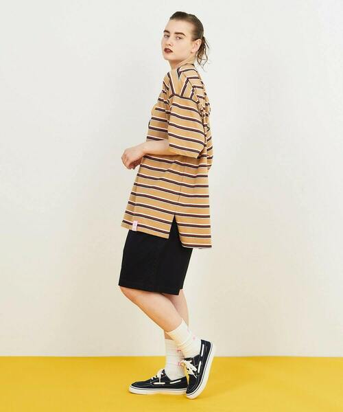 FRAPBOIS PARK（フラボアパーク）の「オーバーボーダー Tシャツ（Tシャツ/カットソー・レディース・ホワイト/ベージュ・1/2）」の11枚目の写真