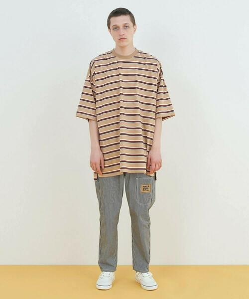 FRAPBOIS PARK（フラボアパーク）の「オーバーボーダー Tシャツ（Tシャツ/カットソー・レディース・ホワイト/ベージュ・1/2）」の5枚目の写真