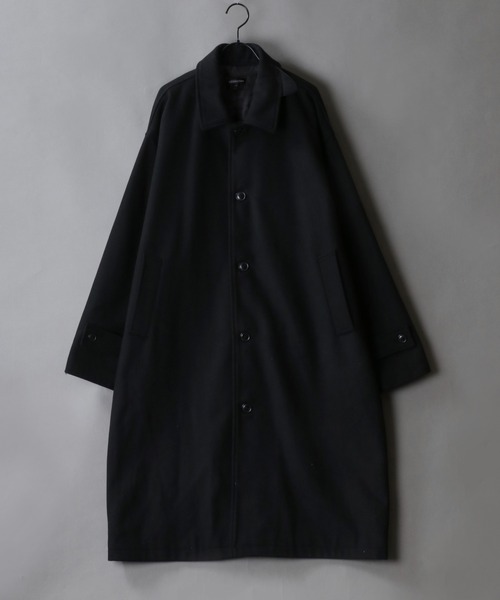 SITRY（シトリー）の「【別注】over size wool bal collar coat/オーバーサイズ ウール バルカラー ロングコート/ステンカラーコート/レディース メンズ（ステンカラーコート・メンズ・グレー系その他/ブラック/ブラウン系その他/グレイッシュベージュ・M/L）」の5枚目の写真